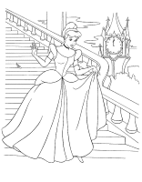 A coloring page of princess